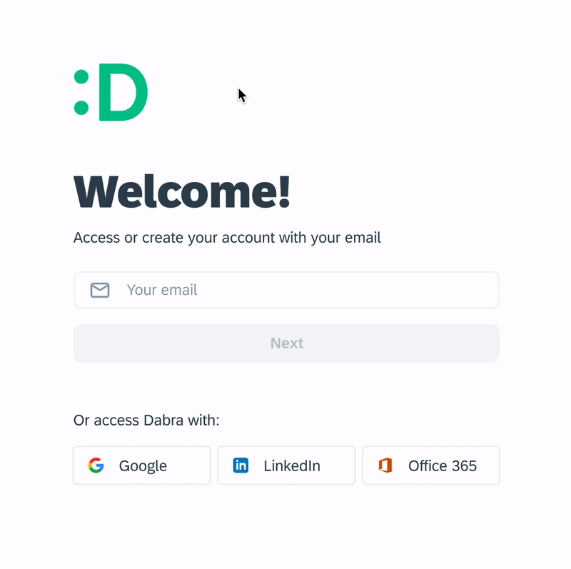 Signup experience with changing logo